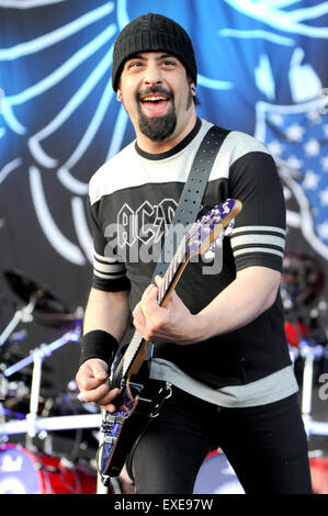 Nördlichen Invasion Heavy Metal Festival 2015 Mitwirkende: Volbeat wo: Amphitheater, Wisconsin, Vereinigte Staaten von Amerika das Somerset bei: 9. Mai 2015 Stockfoto