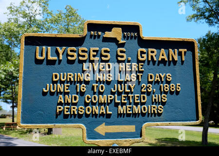 Ulysses S Grant lebte hier während seiner letzten Tage 16. Juni bis 23. Juli 1885 und seine Lebenserinnerungen - Grant Cottage Stockfoto