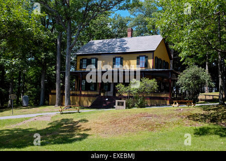 Grant Cottage - Präsident Ulysses Grant letzten Wohnsitz und Arbeitsort, wo er starb, Mount McGregor, New York Stockfoto