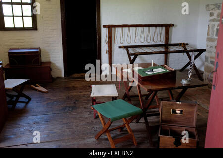 Innere des Neilson Bauernhaus bei Saratoga National Historical Park Stockfoto