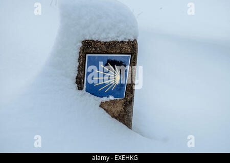 Ibañeta Bergpass. Roncesvalles, Navarra, Spanien Stockfoto