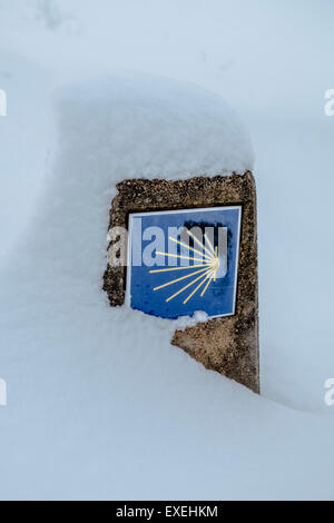 Ibañeta Bergpass. Roncesvalles, Navarra, Spanien Stockfoto