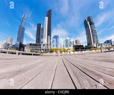 Blick auf Southbank Melbourne CBD Stockfoto