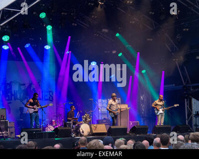 Songhoy blau Mali-Rock-Band spielen live-Gig am Somerset House Festival London UK Stockfoto