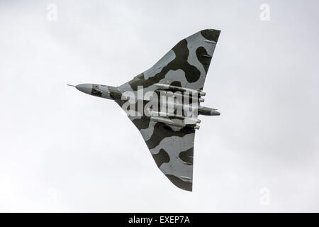 Yeovilton, Somerset, UK. 11. Juli 2015. 11. Juli 2015: RNAS Yeovilton, Somerset, Großbritannien. Die Avro Vulcan XH558 Welt zuletzt flying Beispiel, zeigt in ihrem letzten Jahr bei der Royal Navy preisgekrönte Yeovilton Air Tag zieht mehr als 35.000 Besucher, bedeutende UK/auswärtige militärische Beteiligung und Unterstützung durch die Worldâ€™ s führende Luft-und Raumfahrtunternehmen. Bildnachweis: KEITH MAYHEW/Alamy Live-Nachrichten Stockfoto