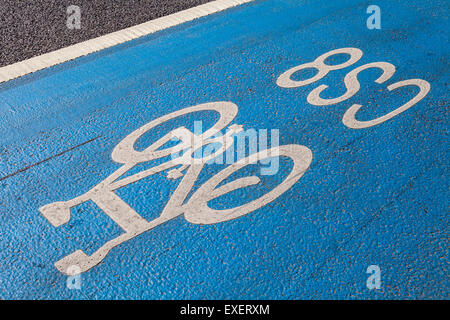 Ein Zyklus Superhighway im Zentrum von London. Stockfoto