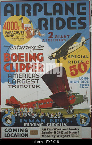 Inman Bros., Flying Circus Poster Stockfoto