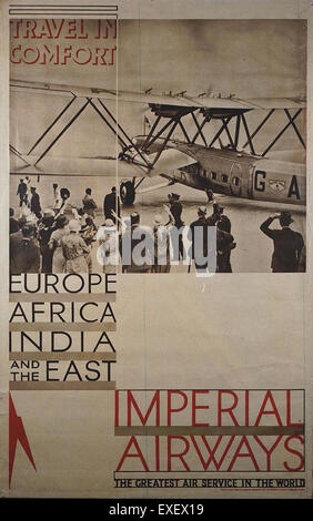 Imperial Airways Poster Stockfoto