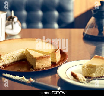 New York Style Diner Serie - NY Cheesecake Stockfoto