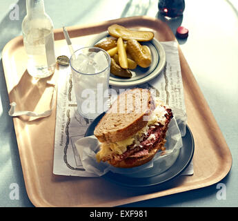 New York Style Diner Serie - Reuben Sandwich Stockfoto