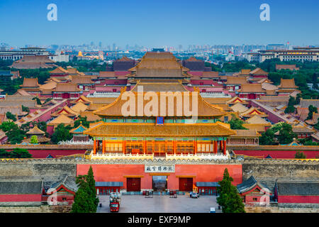 Peking, China bei der alten verbotenen Stadt. Stockfoto