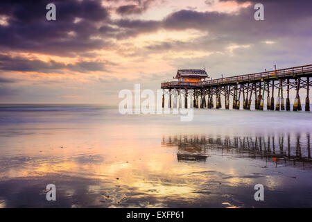 Cocoa Beach, Florida, USA am Pier. Stockfoto