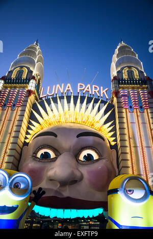 Luna Park, The Face am Eingang, Sydney, Australien Stockfoto