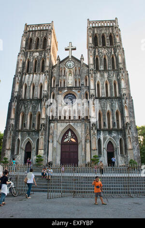 Kathedrale St. Joseph in Hanoi, Vietnam Stockfoto