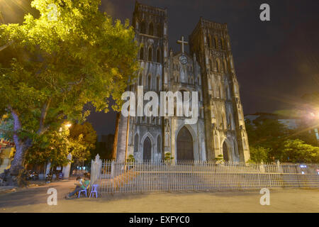 Kathedrale St. Joseph in Hanoi, Vietnam Stockfoto