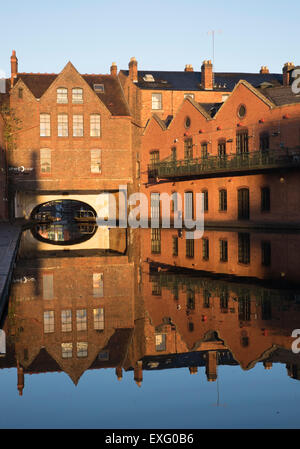 Kanal-Becken in Birmingham, England Stockfoto