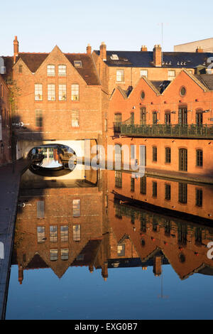 Kanal-Becken in Birmingham, England Stockfoto