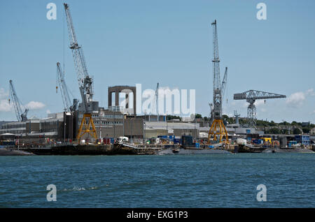 Oberkommandos Devonport Royal Navy Wartung Depot an HMS Drake, Plymouth, UK Stockfoto