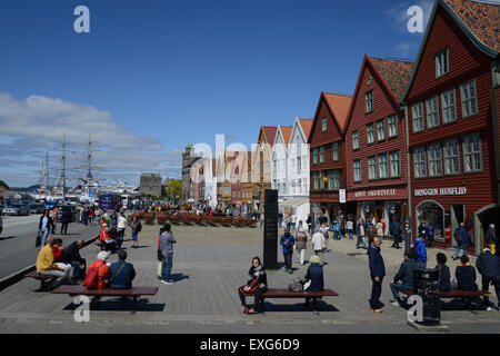 Bergen in Norwegen das Tor zu den Fjorden Stockfoto