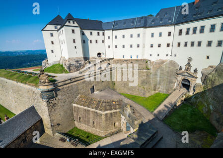 Festung Königstein, Sächsische Schweiz, Sachsen, Deutschland, Europa Stockfoto