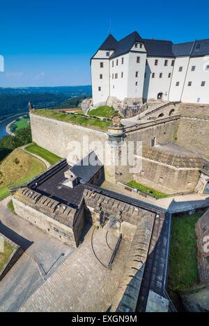 Festung Königstein, Sächsische Schweiz, Sachsen, Deutschland, Europa Stockfoto