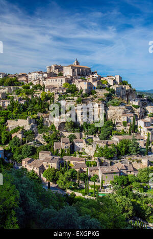 Blick über das Dorf von Gordes, Vaucluse, Provence, Frankreich Stockfoto