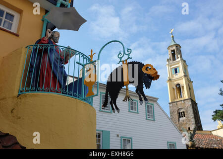 Portmeirion Dorf in Nord-Wales Gwynedd Stockfoto