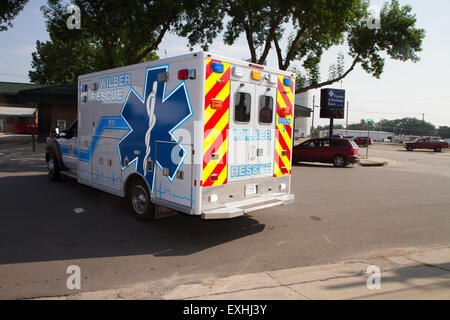 Krankenwagen, ländlichen Freiwillige Feuerwehr, Ausrüstung Stockfoto
