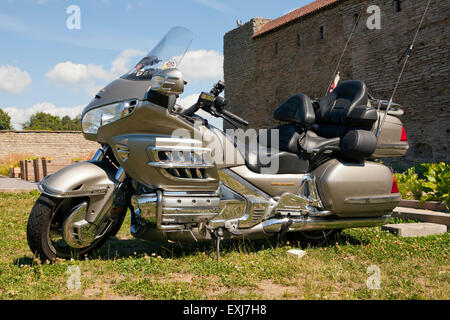 Messe Motorräder NARVABIKE auf dem Gebiet der Festung des 18. Juli 2010 in Narva, Estland Stockfoto