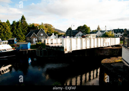 Drehbrücke - Fort Augustus - Schottland Stockfoto