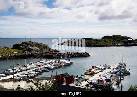 Hafenstadt auf Lofoten in Norwegen Stockfoto