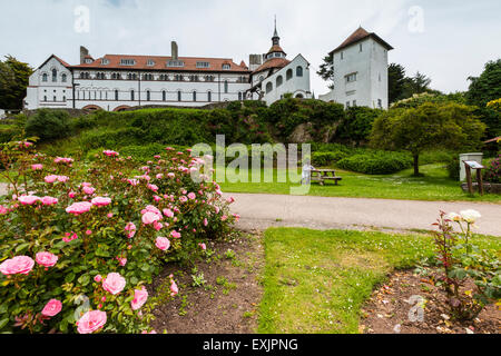 Die Abtei auf Caldey Island - Heimat Zisterzienser-Mönche. Stockfoto