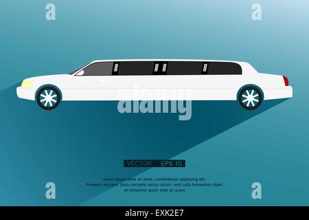 Limousine-Symbol, Zeichen. Modernes, schlichtes Design, flach Stil. Vektor-illustration Stock Vektor