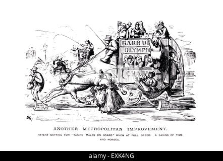 amüsante viktorianischen Abbildung aus dem Jahre 1889 von Edward Tennyson Reed (1860-1933) "Eine andere Metropole Improvement" Stockfoto