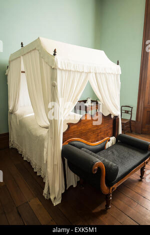 Elizabeth Bay House, Schlafzimmer, Potts Point, Sydney, Australien Stockfoto