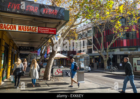 Darlinghurst Road, Kings Cross, Sydney, Australien Stockfoto