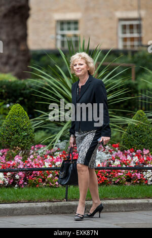 London, UK. 14. Juli 2015. Anna Soubry, Minister für Small Business, Industrie und Unternehmen kommt an Nummer 10 Downing Street für die wöchentlichen Kabinettssitzung. Bildnachweis: Pete Maclaine/Alamy Live-Nachrichten Stockfoto