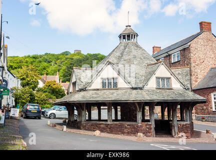 Garn-Markt im Zentrum der mittelalterlichen Dunster Dorf Somerset England Stockfoto