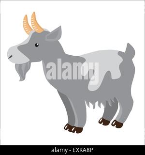 Ziege, Tier, Nutztiere, Vektor, Cartoon, Illustration, Stock Vektor
