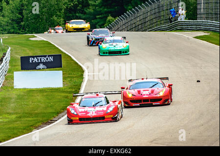 Bowmanville, CAN., 12. Juli 2015 - beim Mobil 1 SportsCar Grand Prix im Canadian Tire Motorsport Park - Mosport in Bowmanville, Kanada am 12. Juli 2015. Stockfoto