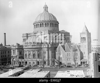 Antike Februar 1933 Foto, The First Church of Christ, Scientist in Boston, Massachusetts, gebaut im Jahre 1894. Stockfoto