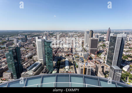 Hohen Engel Blick auf die Stadt Frankfurt Main, Hessen, Deutschland Stockfoto