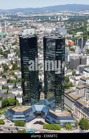 Deutsche Bank Hochhaus in der Stadt Frankfurt Main. 10. Juli 2015 in Frankfurt am Main, Hessen, Deutschland Stockfoto