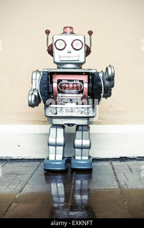 Retro-Zinn Roboter Spielzeug Stockfoto