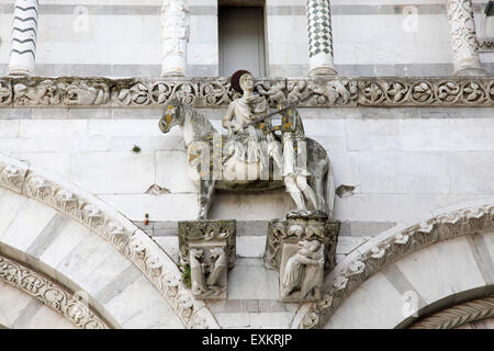 St.-Martins Dom (Duomo di San Martino) Lucca, Toskana, Italien. Schließen Sie details Stockfoto