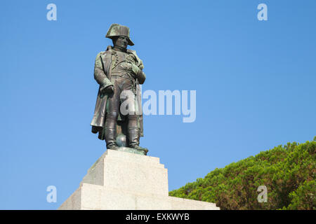 Statue von Napoleon Bonaparte als erster Kaiser von Frankreich, Ajaccio, Korsika Stockfoto