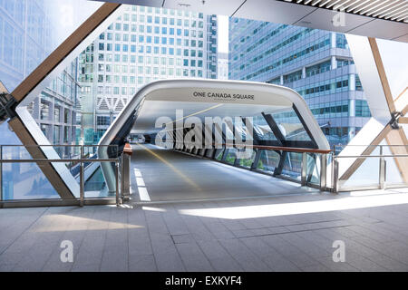 Neue Canary Wharf Crossrail Station mit Einkaufszentrum, Juli 2015, London, England Stockfoto