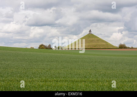 Löwenhügel, hob Denkmal auf dem Schlachtfeld von Waterloo, wo Napoleon besiegt, wurde, Belgien Stockfoto