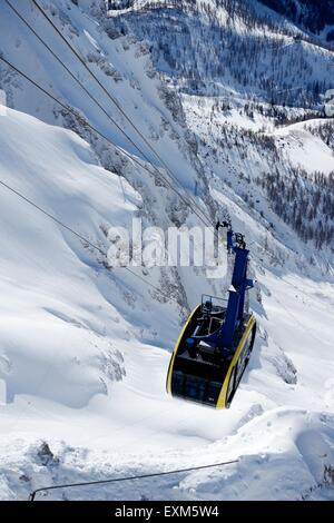 Panorama Gondala, The Dachstein Gletscher - UNESCO Weltnaturerbe, Steiermark, Österreich, Alpen, Skifahren Stockfoto