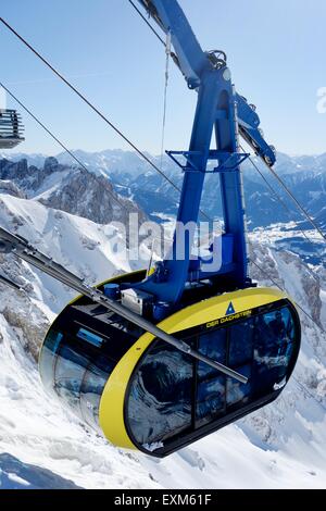 Panorama Gondala, The Dachstein Gletscher - UNESCO Weltnaturerbe, Steiermark, Österreich, Alpen, Skifahren Stockfoto